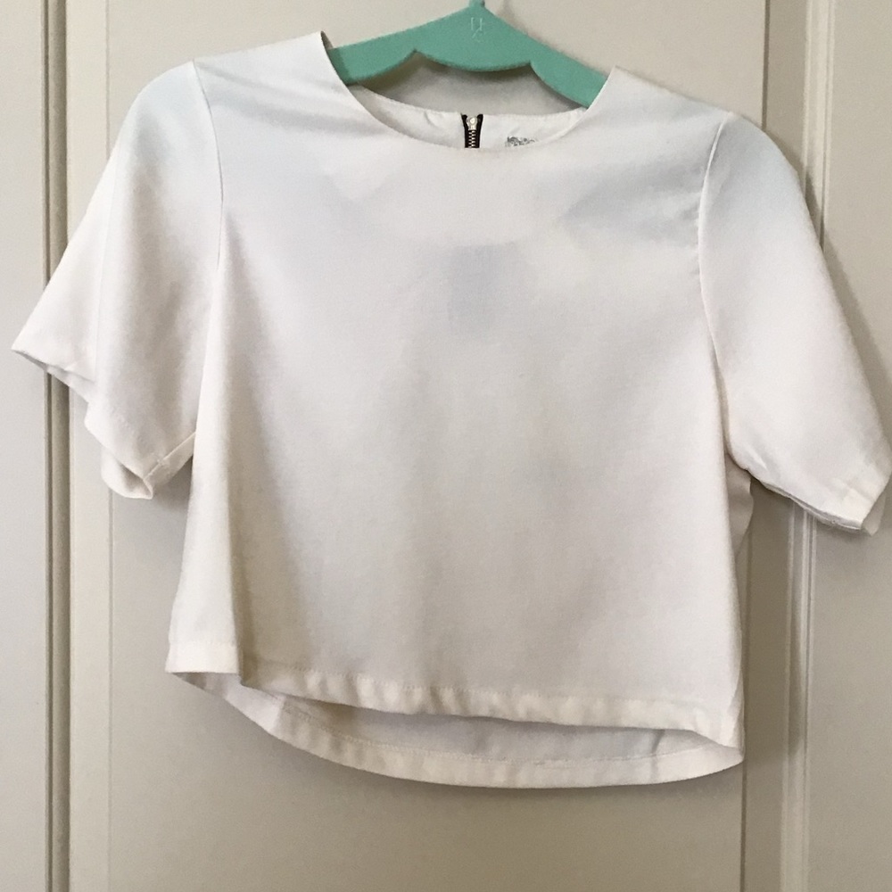 Cream Crop Top